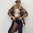 camicia in panno con bottoni cloth